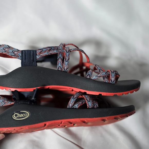 Chaco ZX2 Classic Women's Sandals Size 8 Aztec Comfort Coral Blue Pattern - Picture 8 of 10